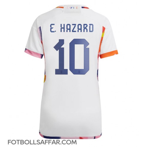 Belgien Eden Hazard #10 Bortatröja Dam VM 2022 Kortärmad
